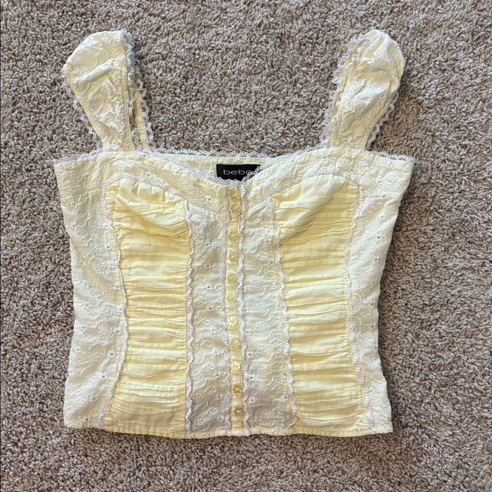 Bebe Pastel Yellow Top